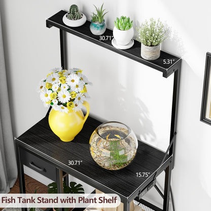 20-29G Aquarium Stand with Power Outlet & Adjustable Shelves | 400LB Capacity