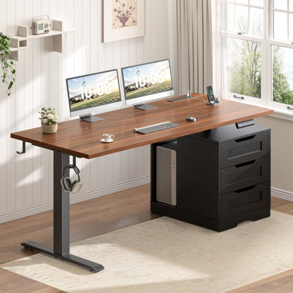 Korfile
 55"
 Standing
 Desk
 with
 Storage
 Drawers,
 Memory
 Presets,
 Outlets