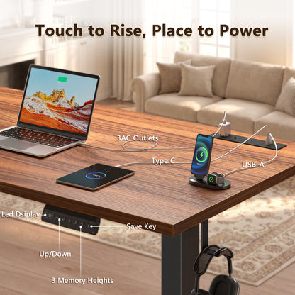 Korfile
 55"
 Standing
 Desk
 with
 Storage
 Drawers,
 Memory
 Presets,
 Outlets